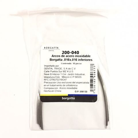 ARCO ACERO .016X.016 INF C/10 BOR