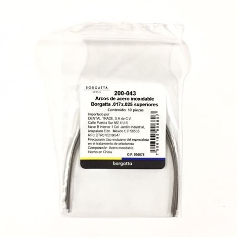 ARCO ACERO .017X.025 SUP C/10 BOR