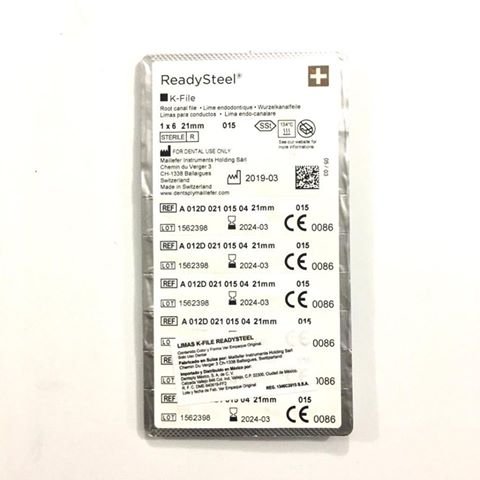 LIMAS K-FILE READY STEEL #15 21MM