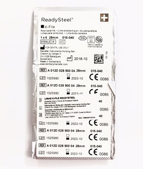 LIMAS K-FILE READY STEEL #15-40 28MM