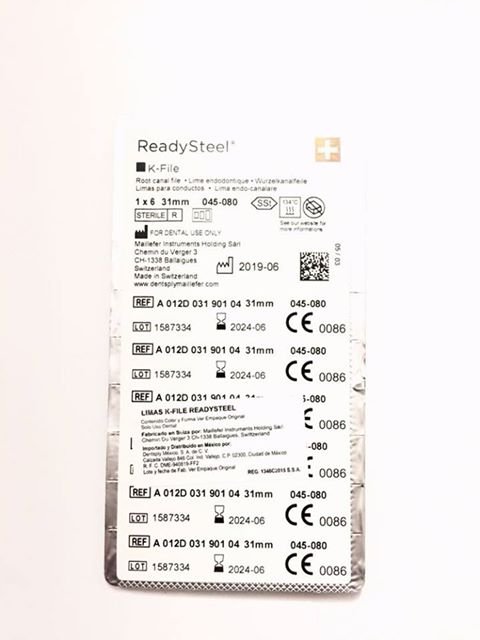 LIMAS K-FILE READY STEEL #45-80 31MM