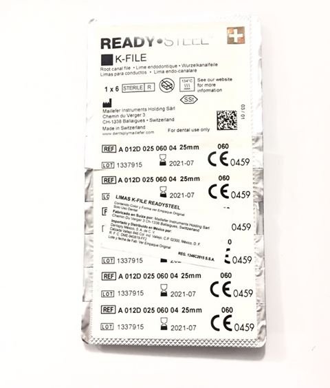 LIMAS K-FILE READY STEEL #60 25MM