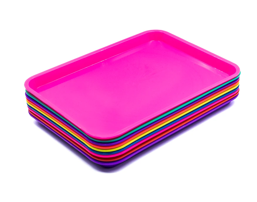 CHAROLA PLASTICO LISA GRANDE STEEL