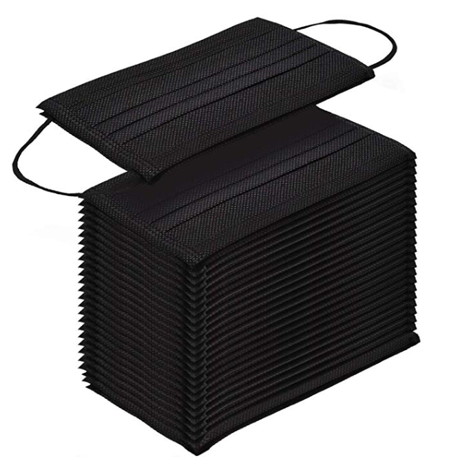 CUBREBOCAS 3 PLIEGOS C/ELASTICO NEGRO