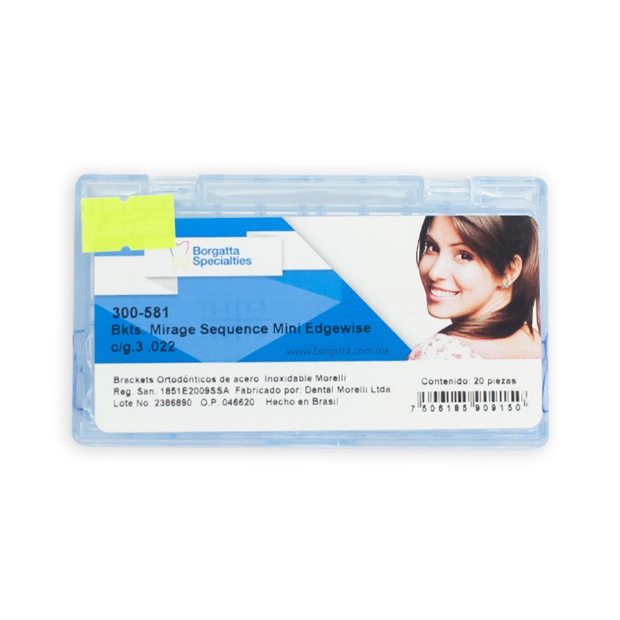 BRACKETS MINI C/G 3 .022 MIRAGE EDGEWISE