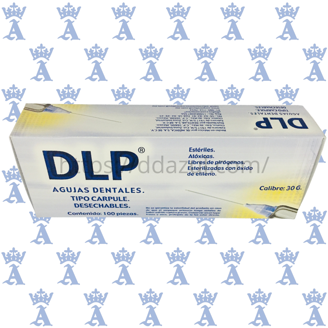 AGUJA DENTAL DLP 30G CORTA C/100