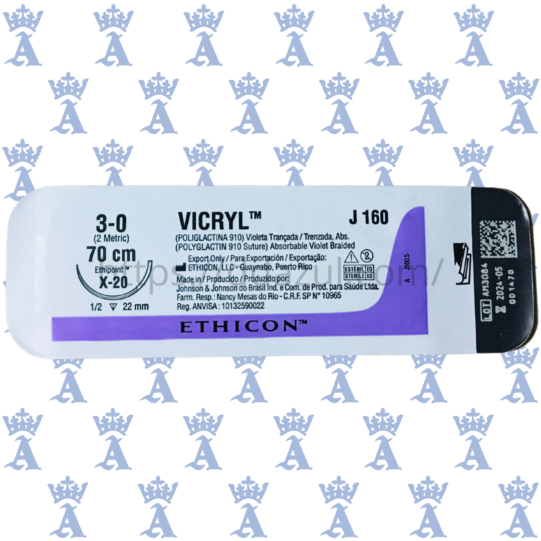 SUTURA VICRYL 3-0 70X X-20 PZ ETHICON