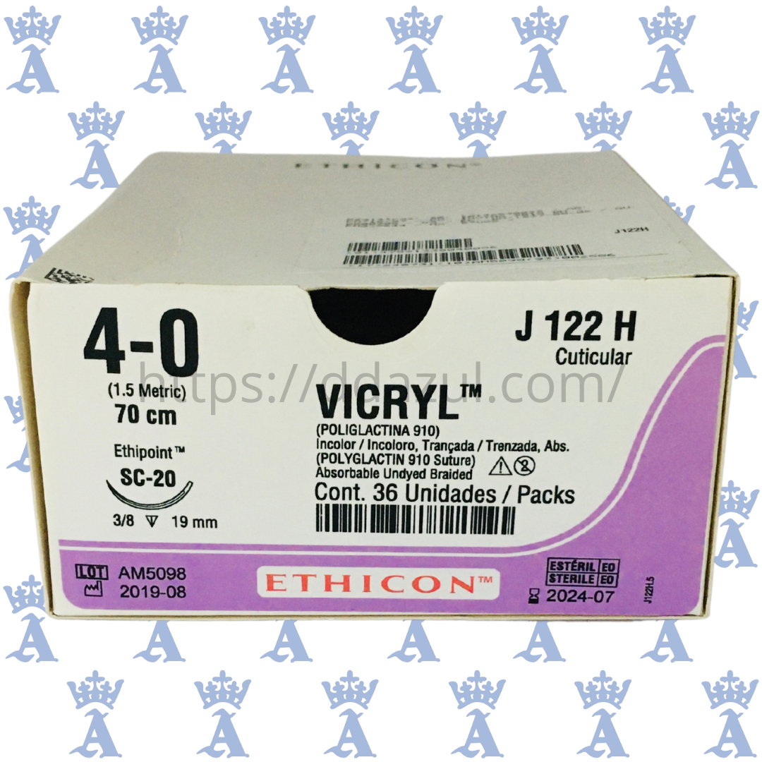 SUTURA VICRYL 4-0 70X SC-20 C/36 ETHICON