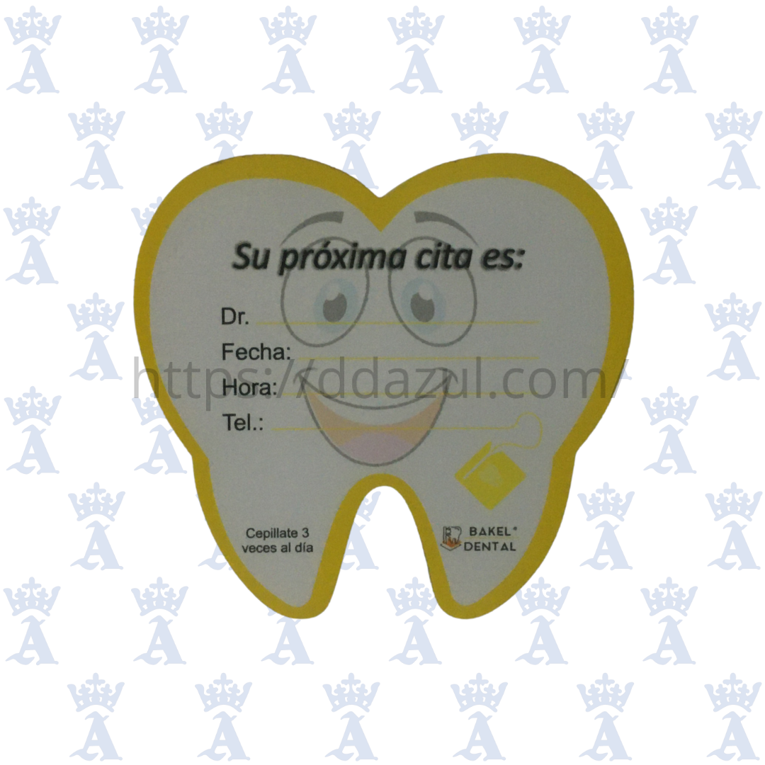 BLOCK DE CITAS DE MUELITA BAKEL