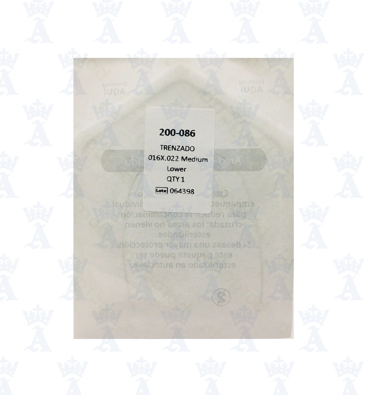 ARCO ACERO TRENZADO .016X.022 INF PZ