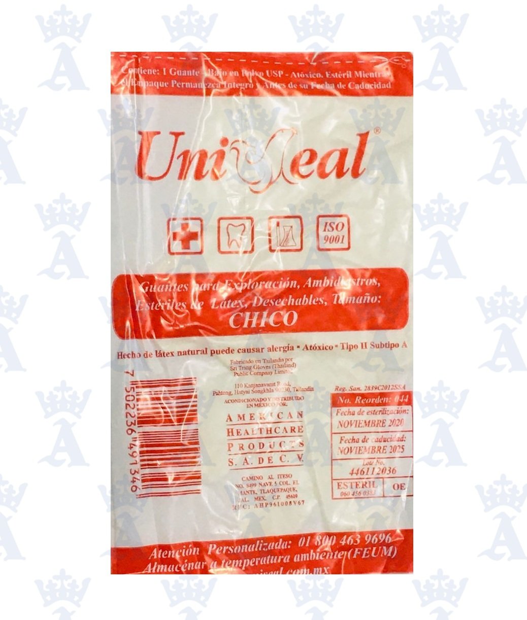 GUANTE ESTERIL LATEX CH UNISEAL