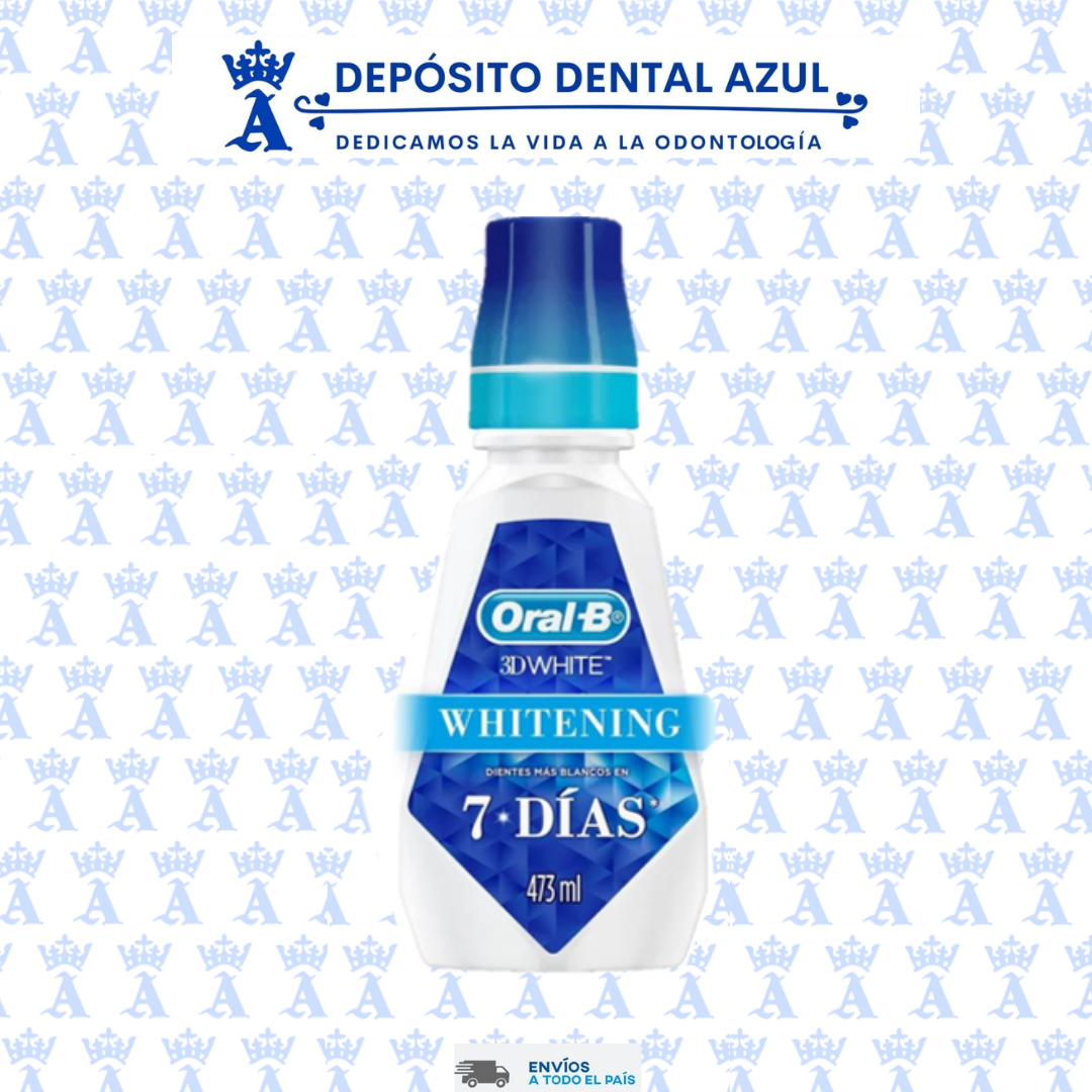 ENJUAGUE BUCAL 3D WHITE 473 ML ORAL B