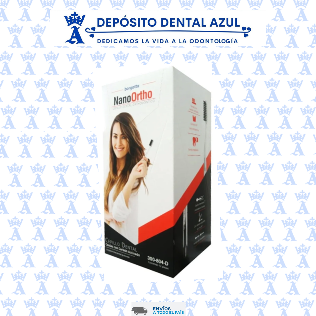 CEPILLO NANO ORTHO CERDAS CARBON C/12