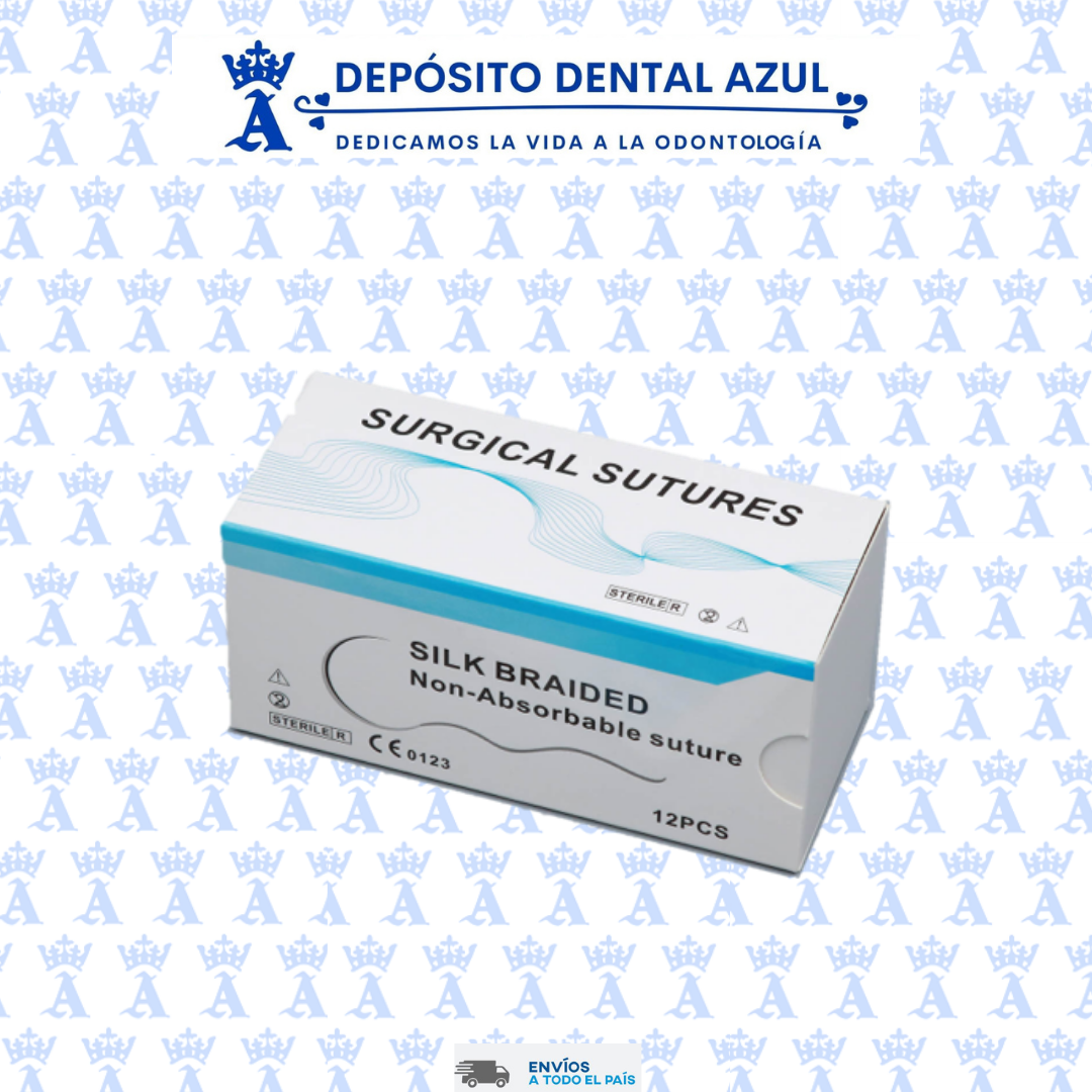 SUTURA 3-0 SURGICAL SILK BRAIDED C/12