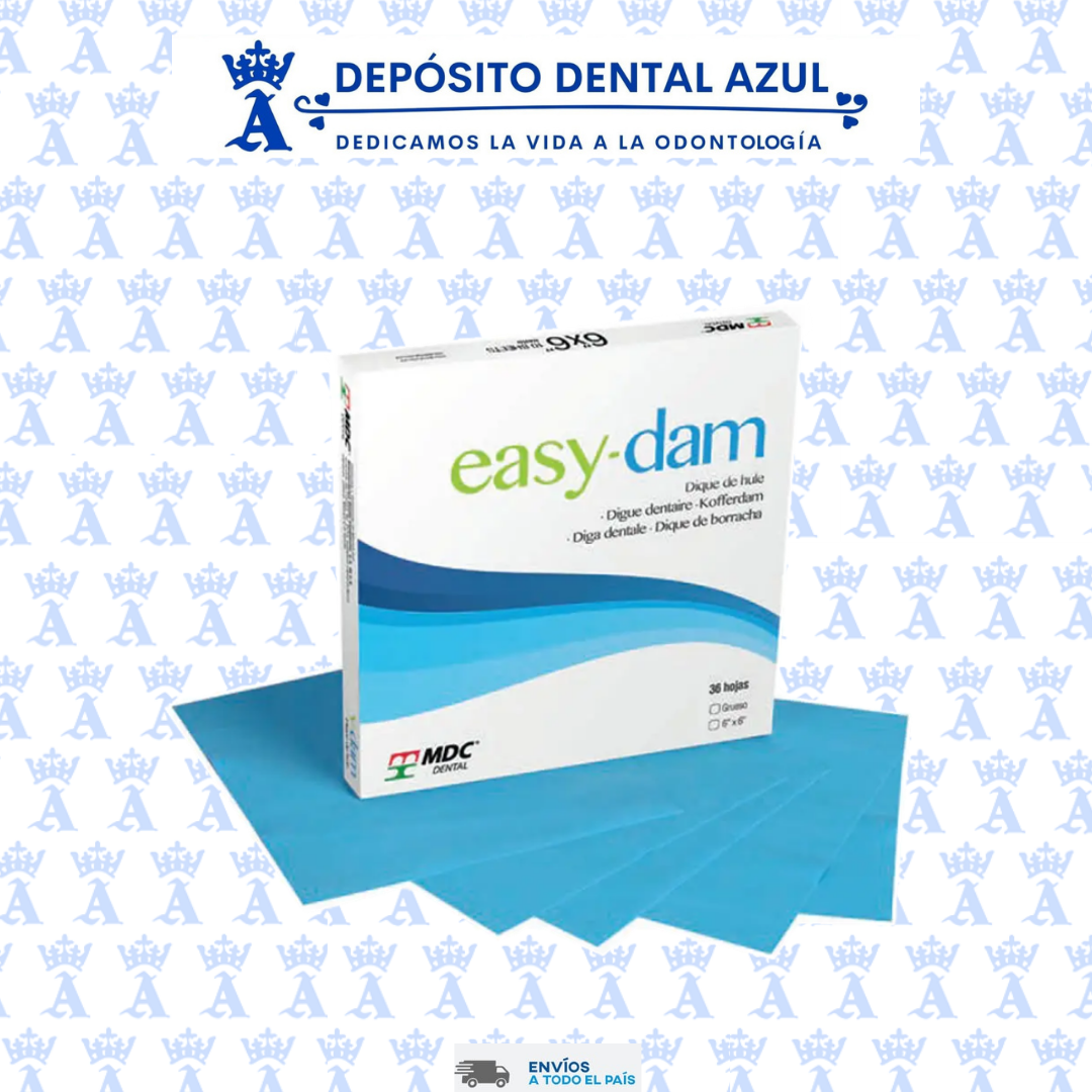 DIQUE DE HULE EASY DAM 6X6 AZUL C/36