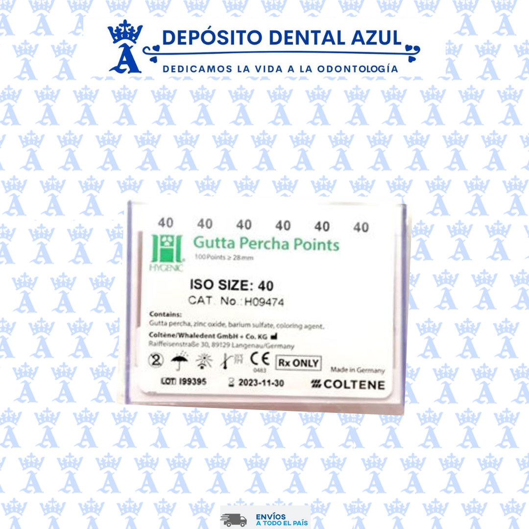 GUTTA PERCHA 40 HYGIENIC PUNTAS