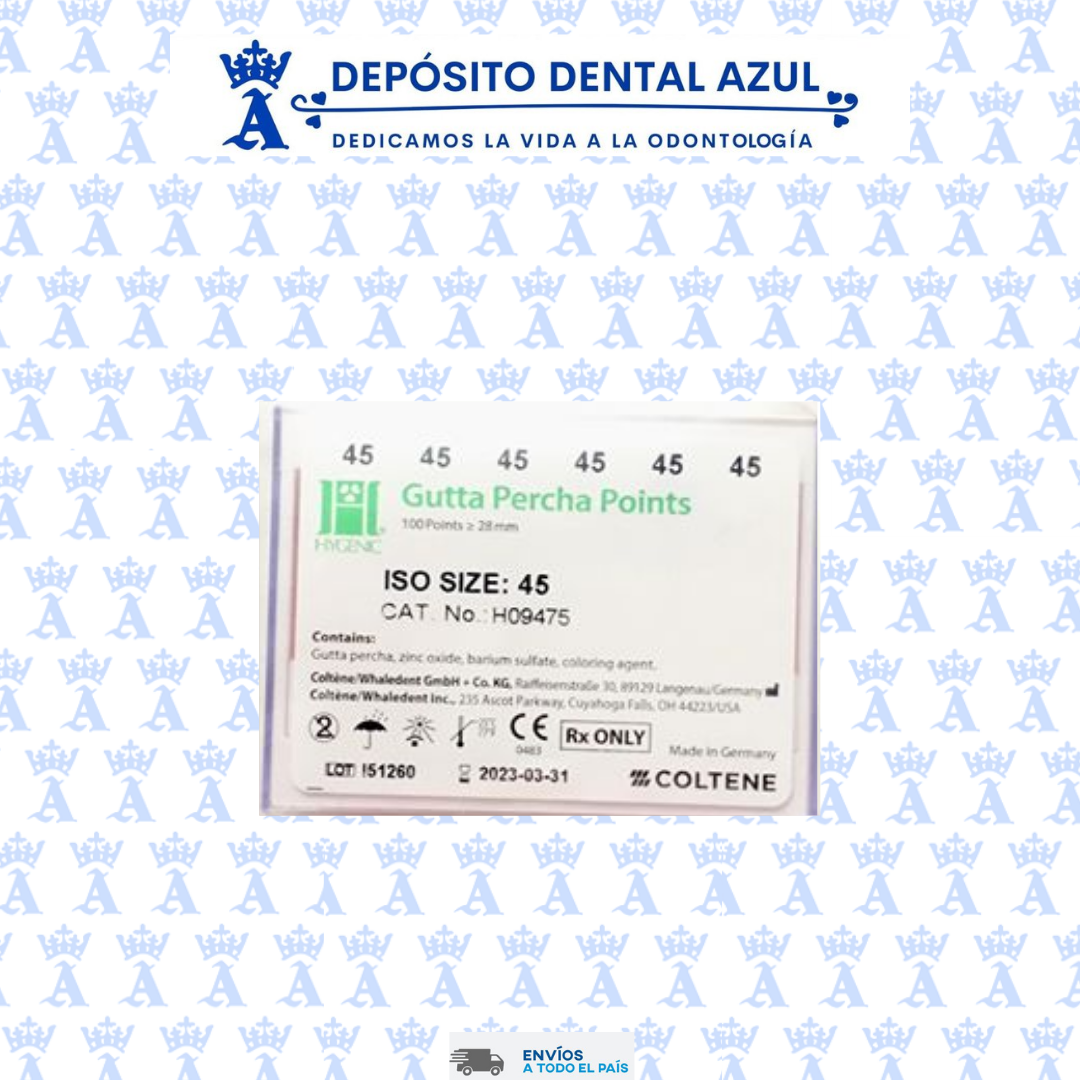 GUTTA PERCHA 45 HYGENIC PUNTAS
