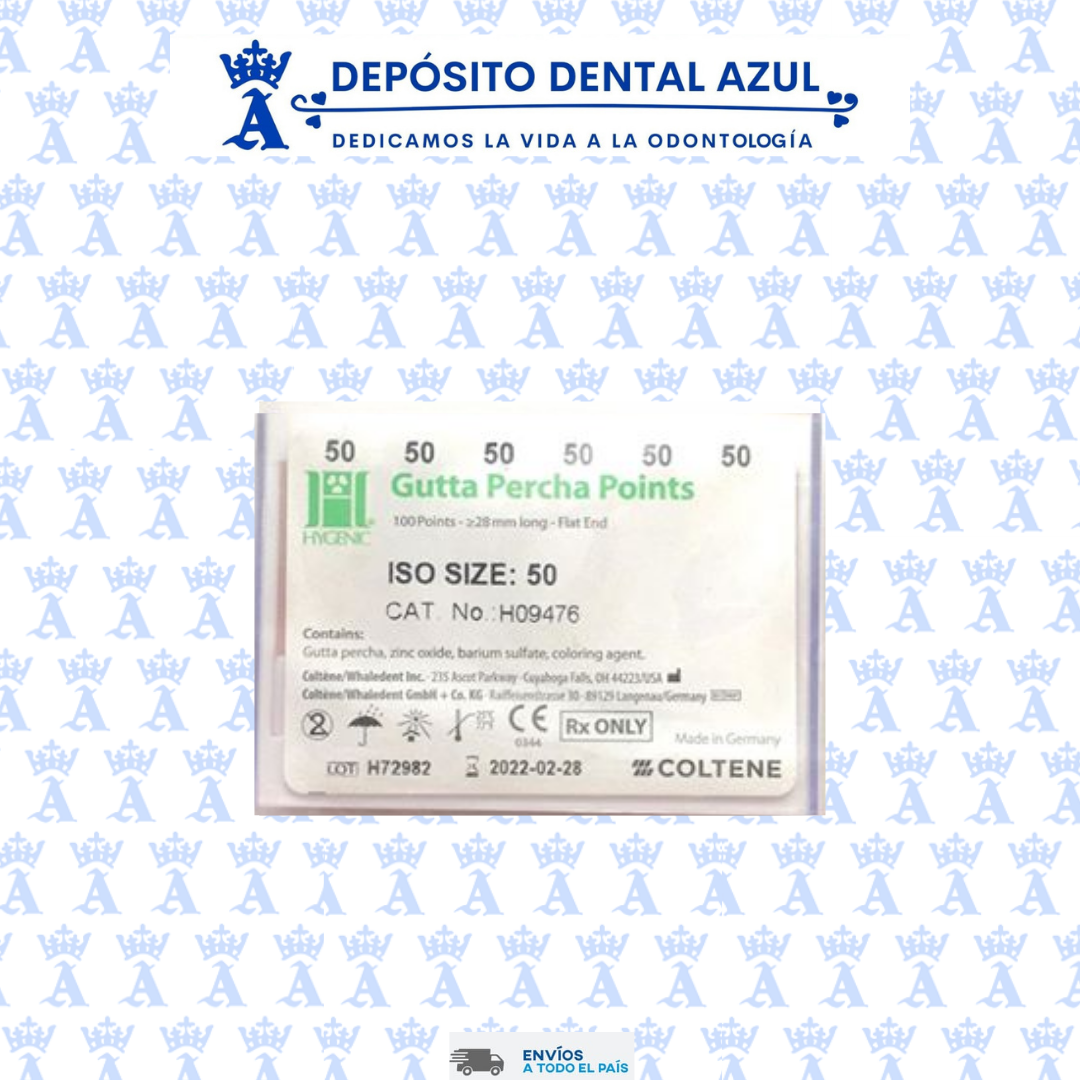 GUTTA PERCHA 50 HYGENIC PUNTAS