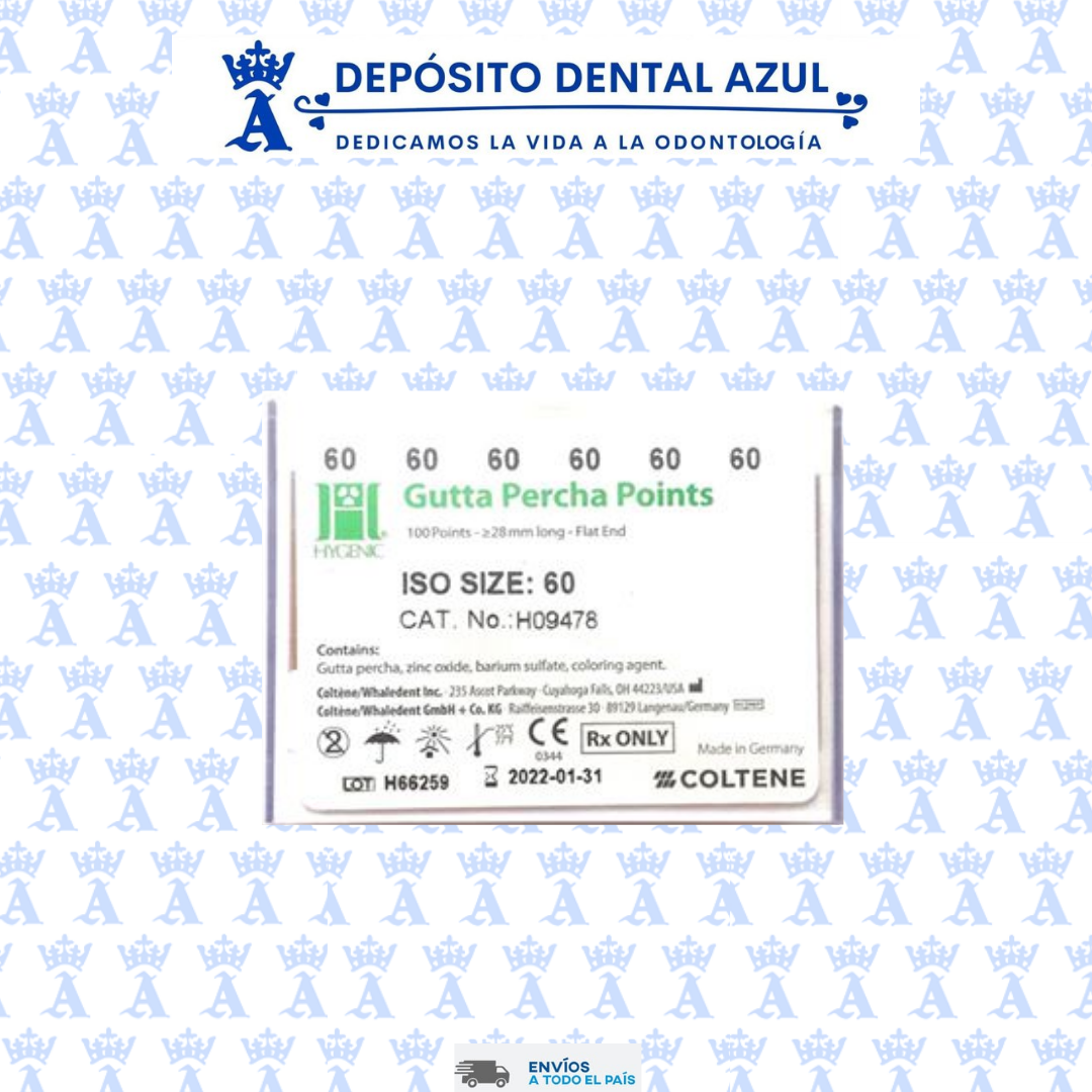 GUTTA PERCHA 60 HYGENIC PUNTAS