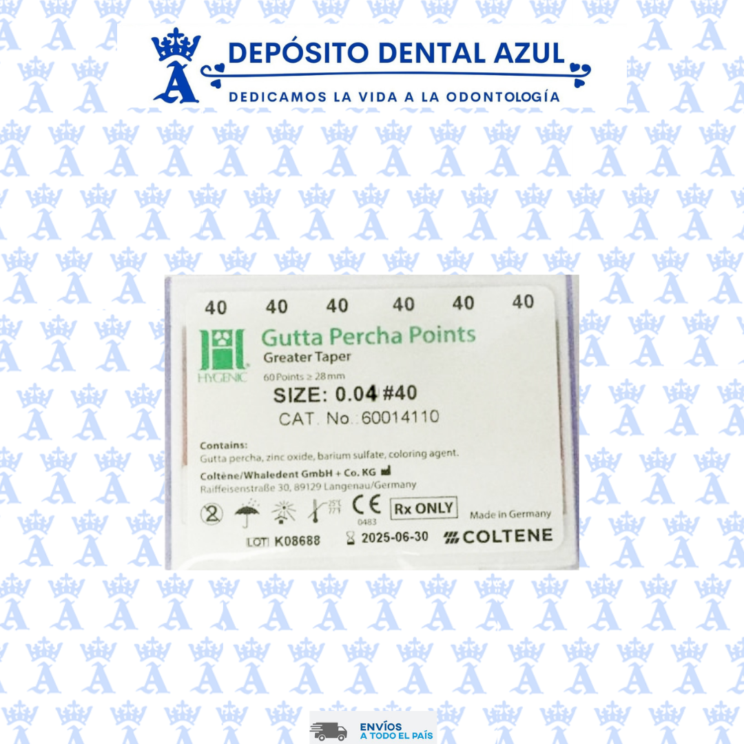 GUTTA PERCHA HYGENIC GT 04 #40 C/60