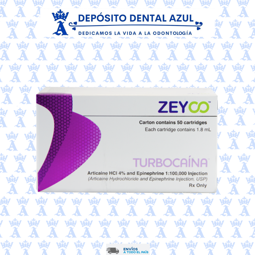 TURBOCAINA 4% ZEYCO CAJA C/50**(VIDRIO)