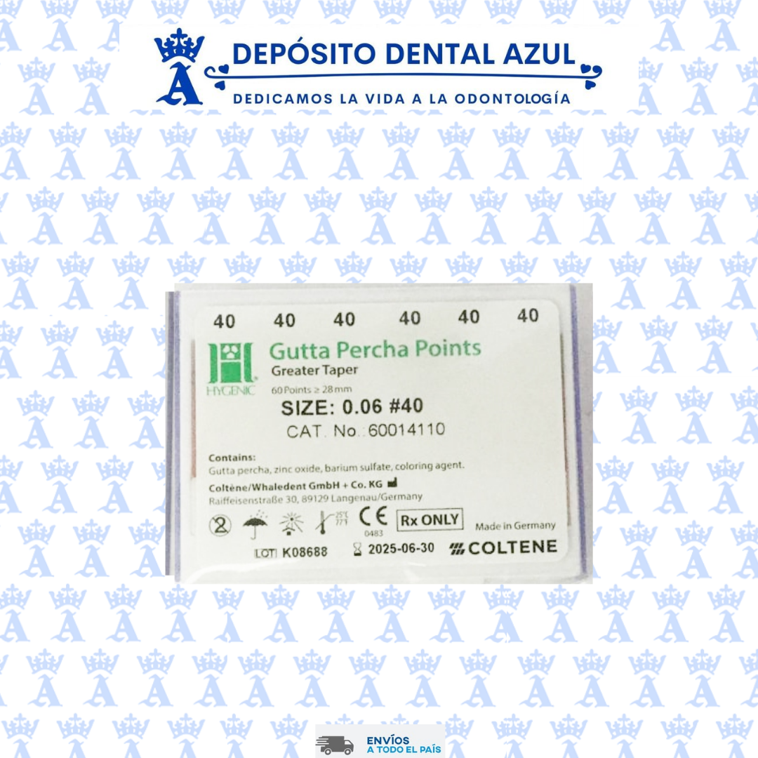 GUTTA PERCHA HYGENIC GT 06 #40 C 60