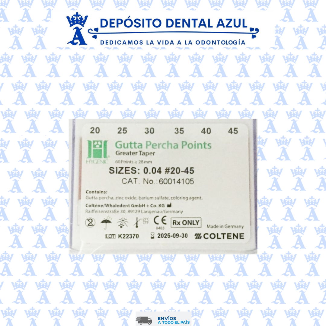 GUTTA PERCHA HYGENIC GT 04 #20-45 C/60