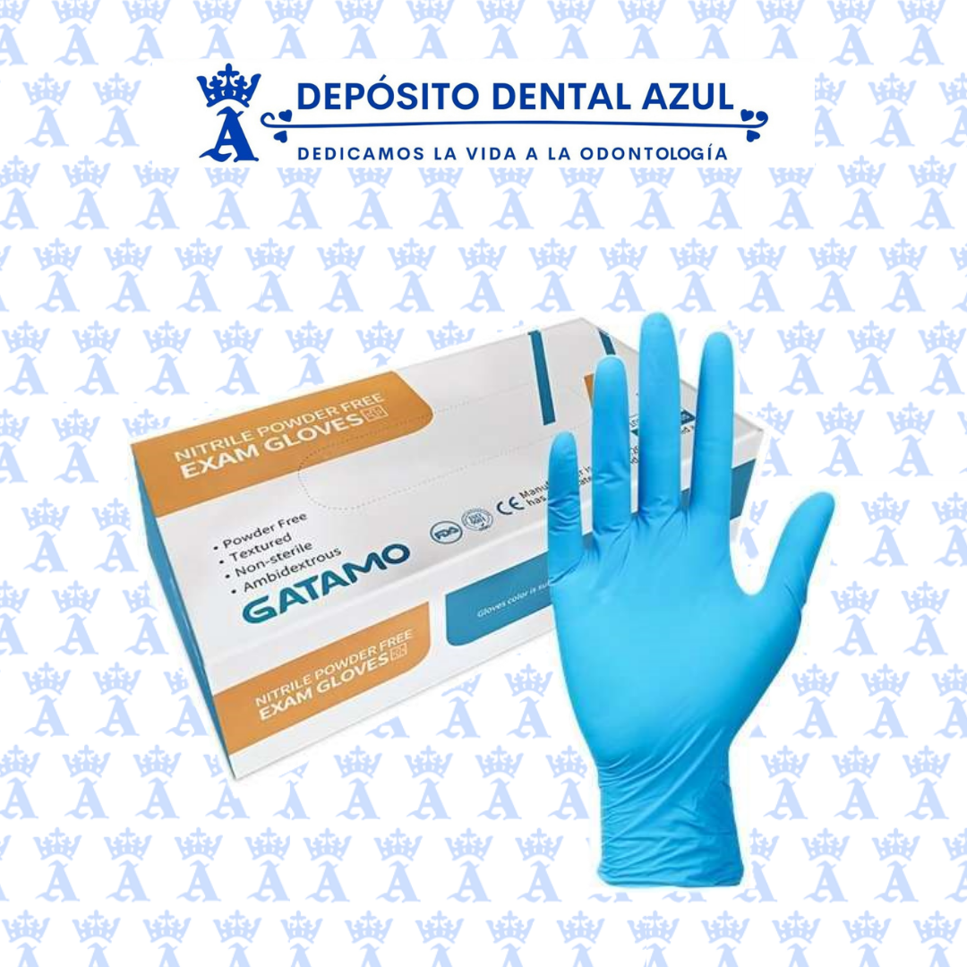 GUANTE GATAMO NITRILO AZUL MEDIANO