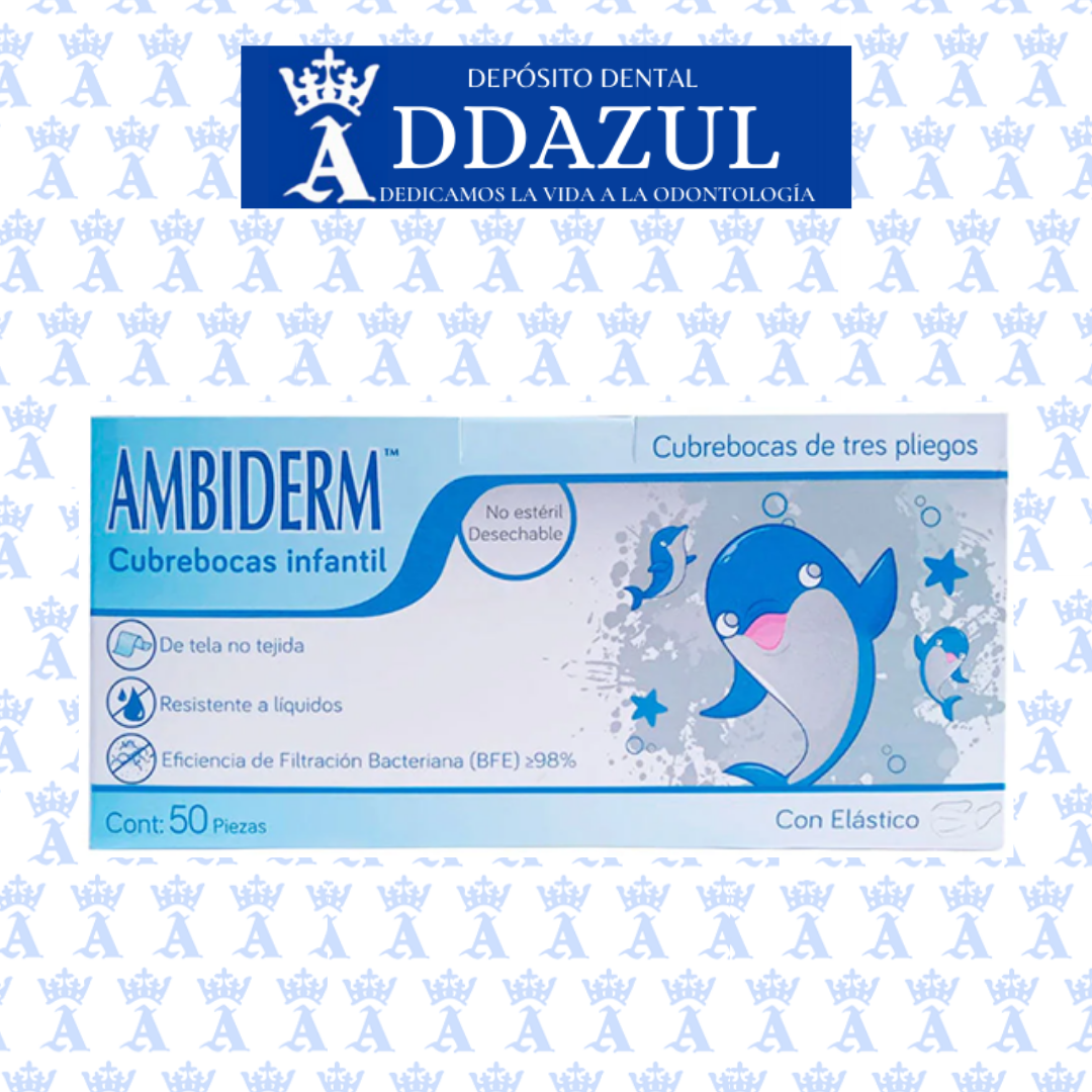 CUBREBOCAS 3 PLIEGOS INFANTI DELFIN C/50
