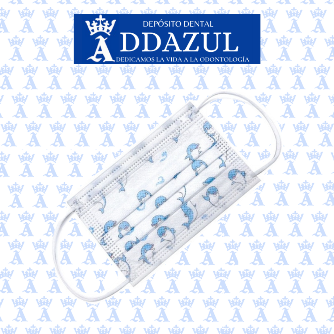 CUBREBOCAS 3 PLIEGOS INFANTI DELFIN C/50