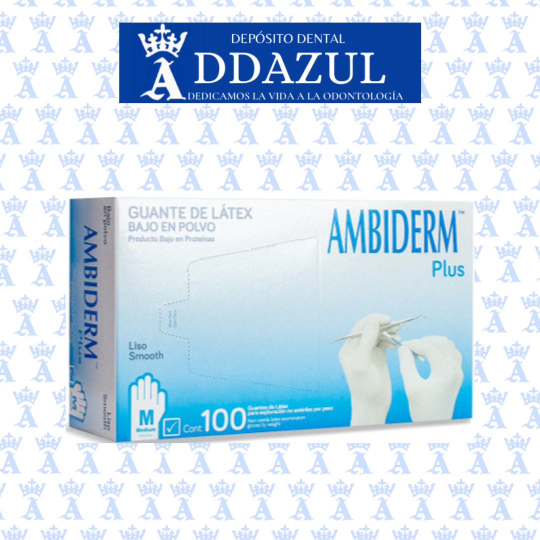 GUANTE AMBIDERM PLUS AZUL M