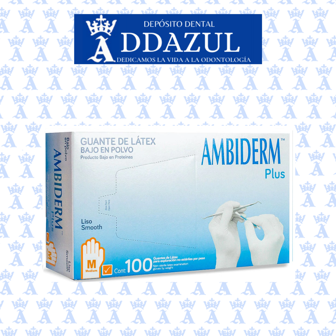 GUANTE AMBIDERM PLUS NARANJA MEDIANO