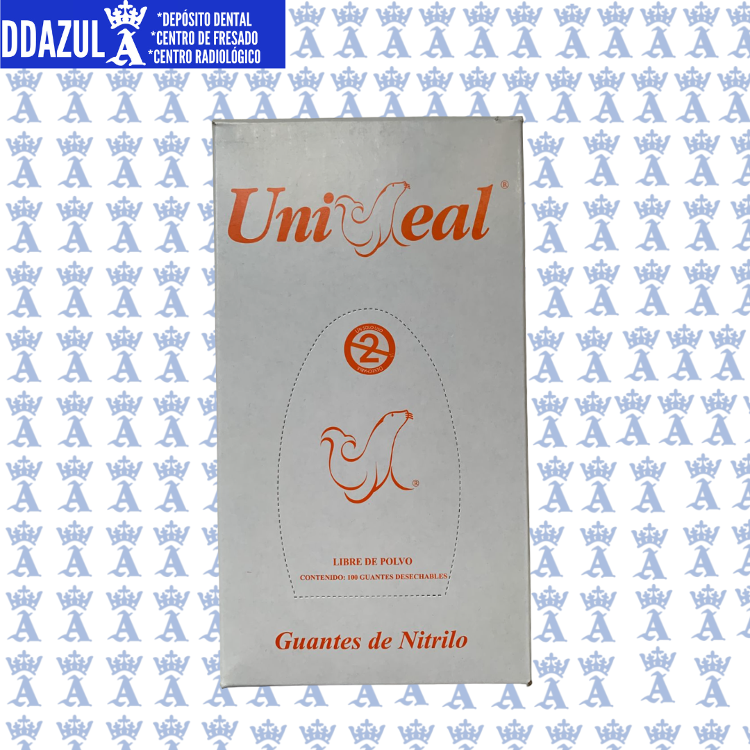 GUANTE UNISEAL NITRILO NARANJA CH