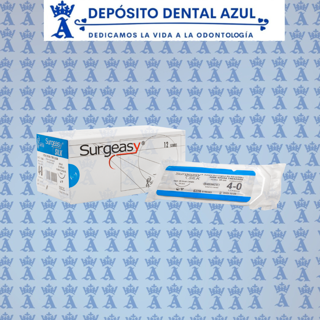 SUTURA SEDA NEGRA 4-0 C/12 SURGEASY