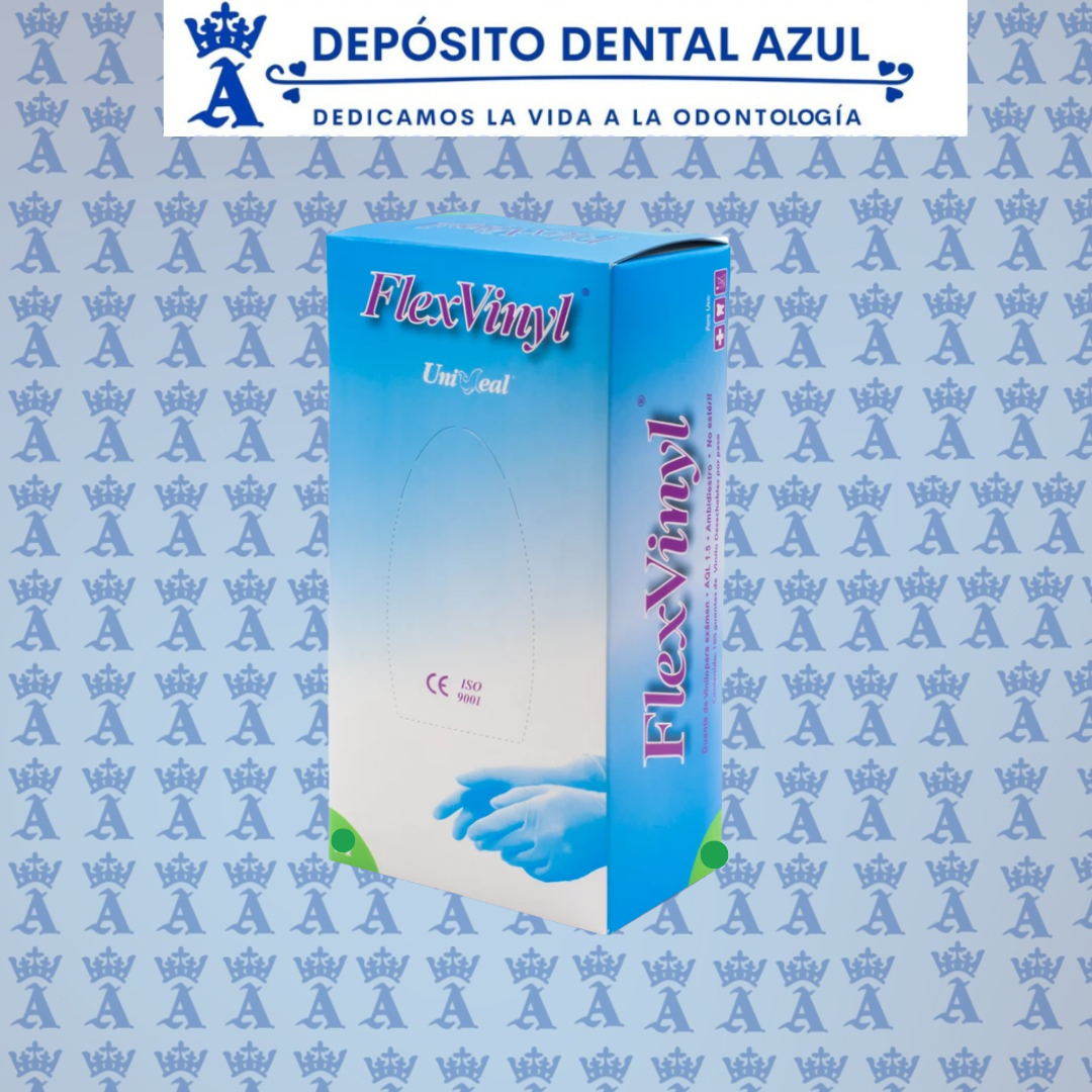 GUANTE FLEX VINYL M AZUL