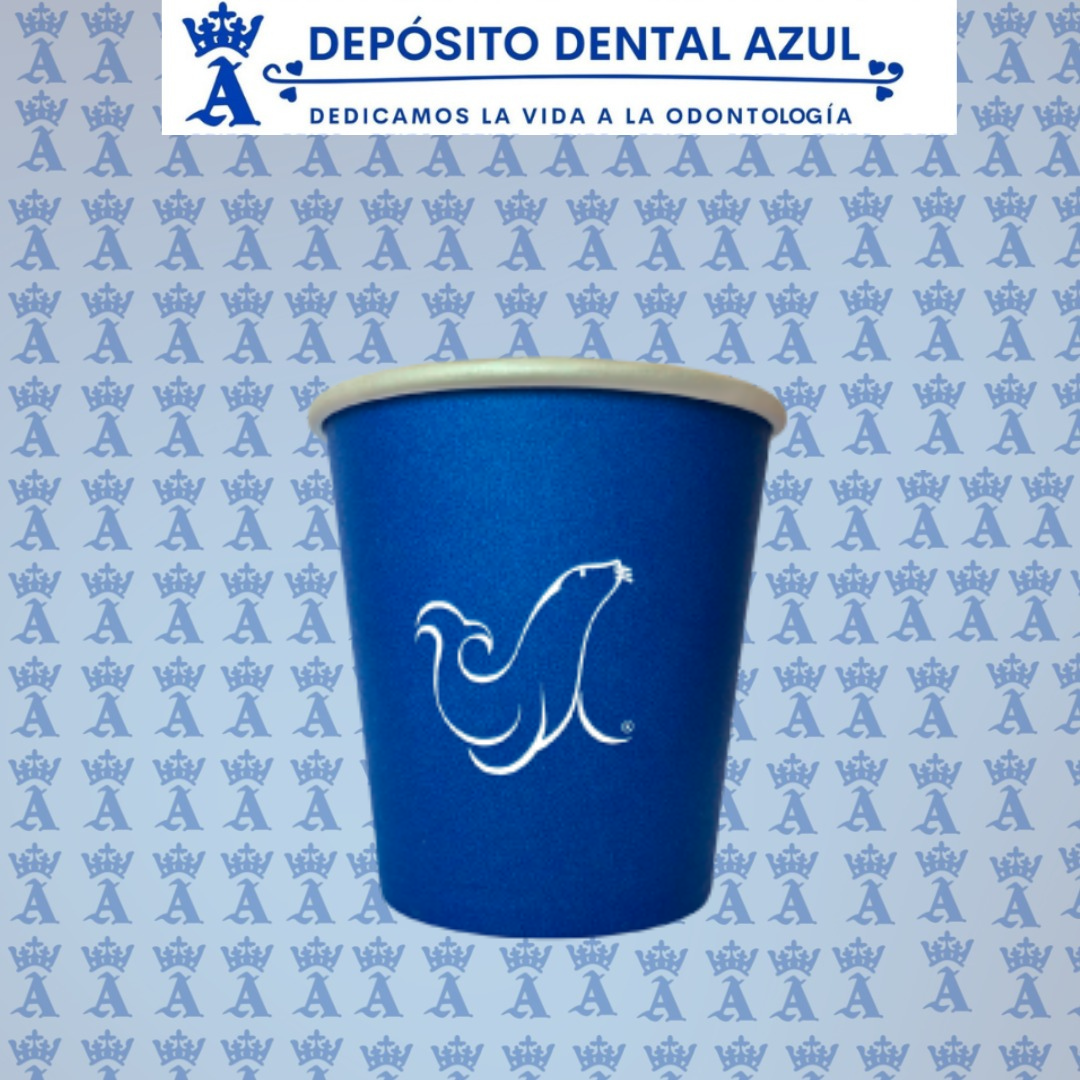 VASO DENTAL AZUL COB PAQ C/50 3 oz/88ML