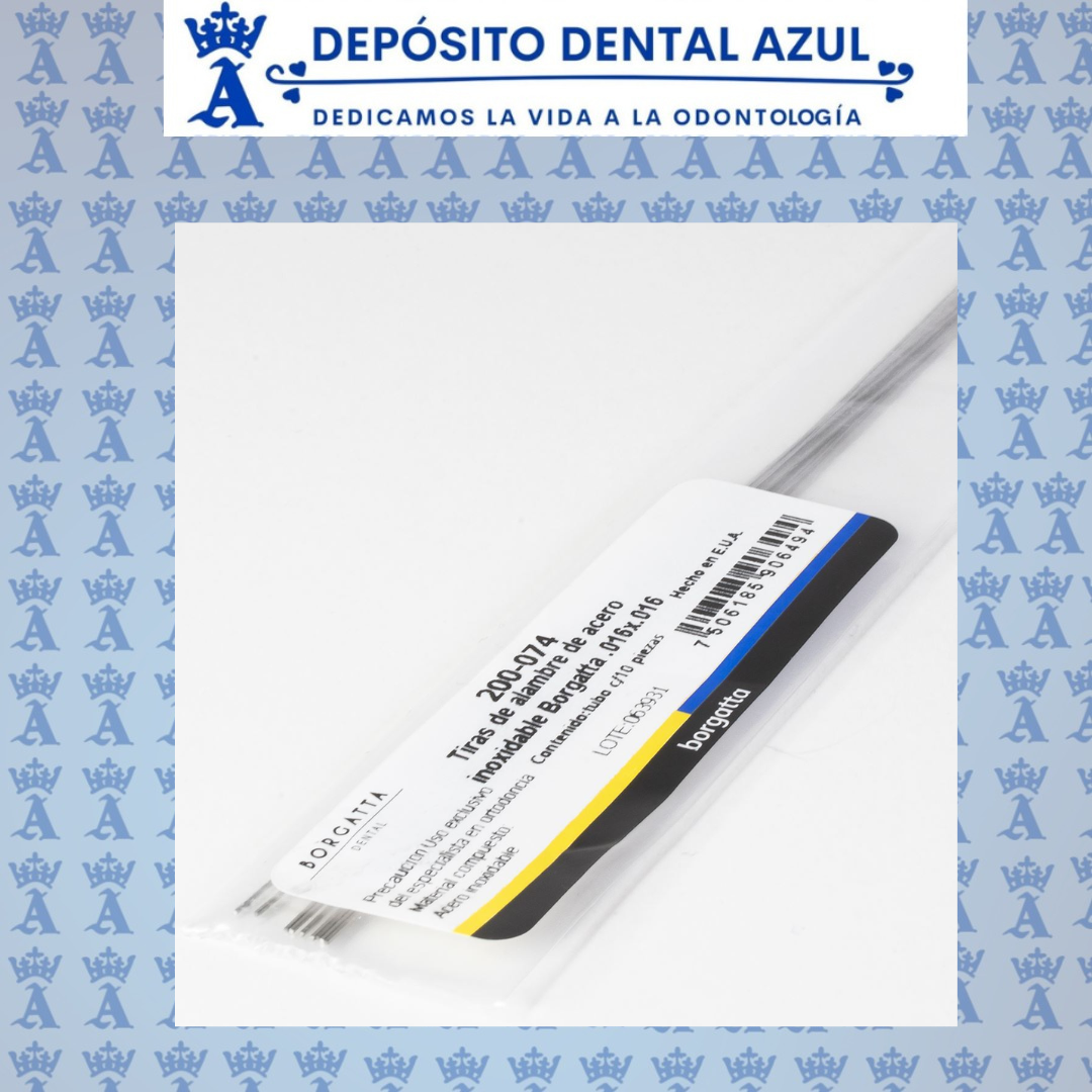 ALAMBRE TIRA DE ACERO .016X.016 BOR C/10