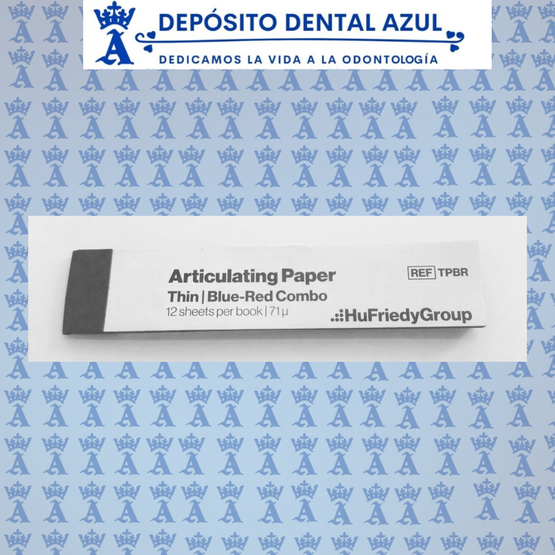 PAPEL DE ARTICULAR AZUL-ROJO(CROSSTEX) PZ HU-FRIEDY