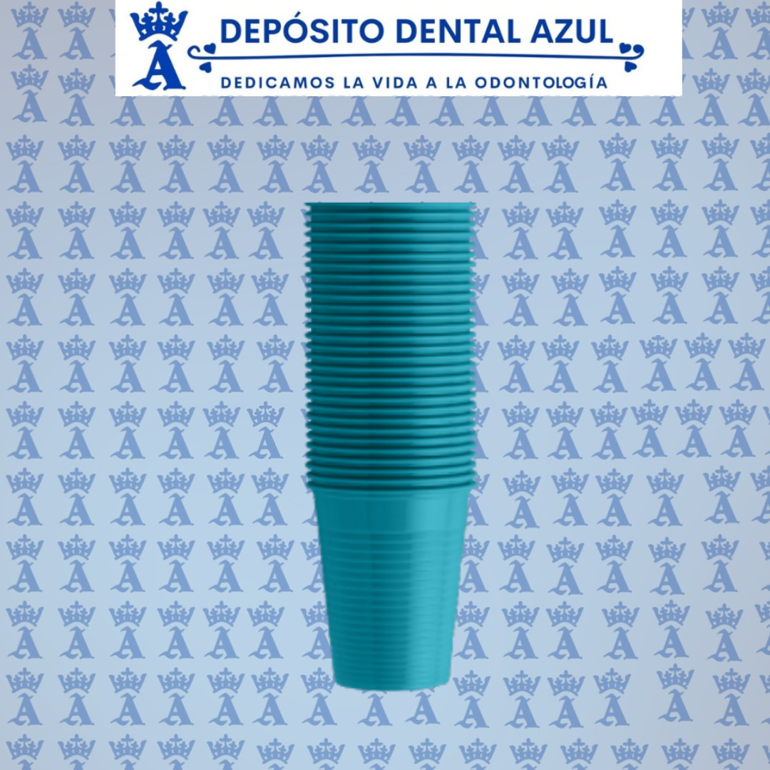 VASOS DE PLASTICO AZUL BOLSA C/50