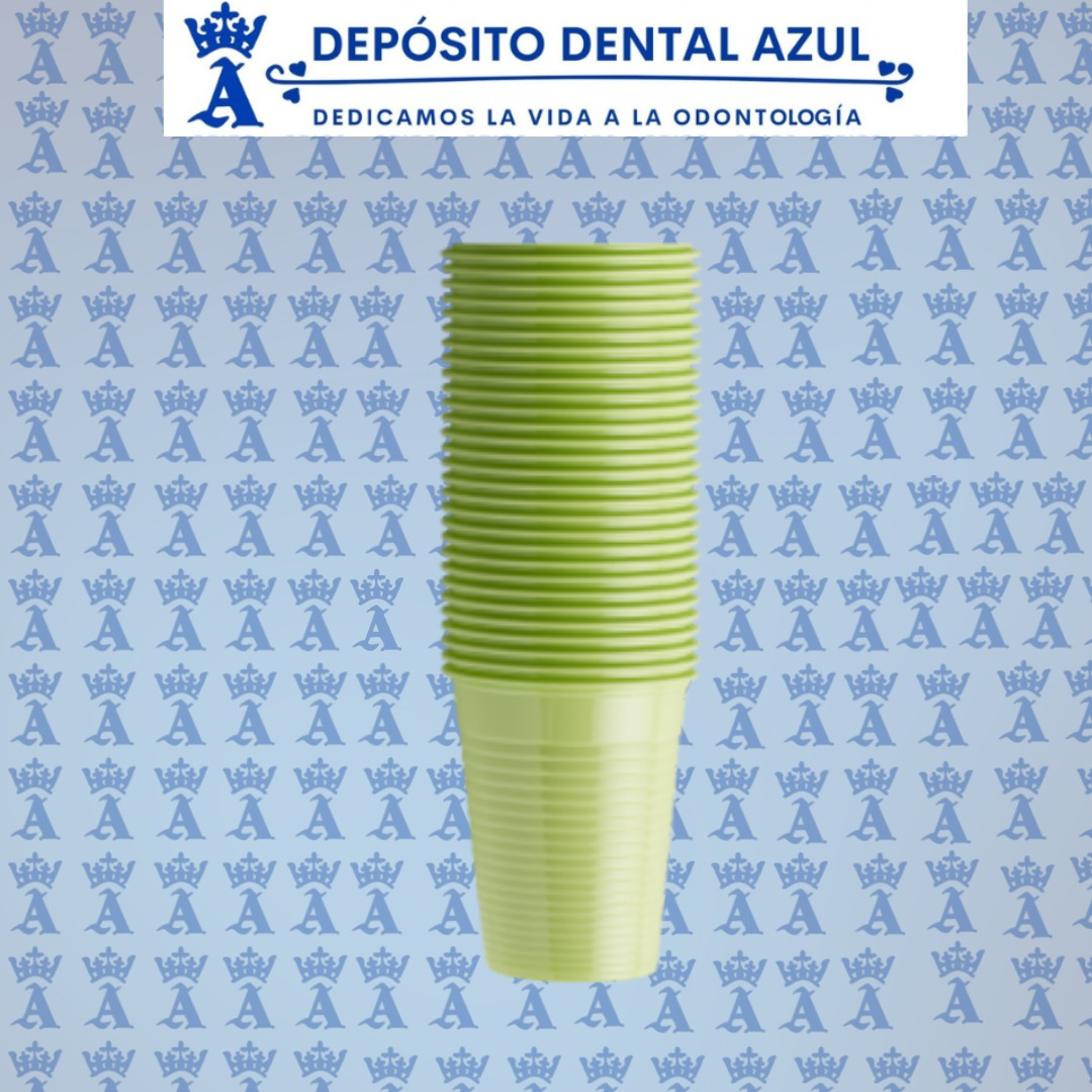 VASOS DE PLASTICO VERDE LIMON BOLSA C/50