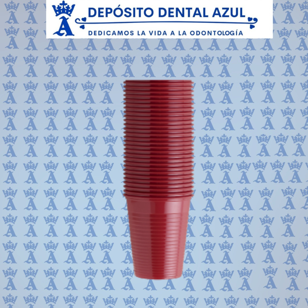 VASOS DE PLASTICO ROJO BOLSA C/50