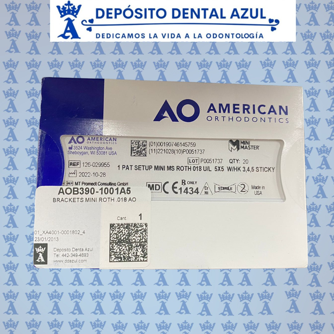 BRACKETS MINI ROTH .018 AO