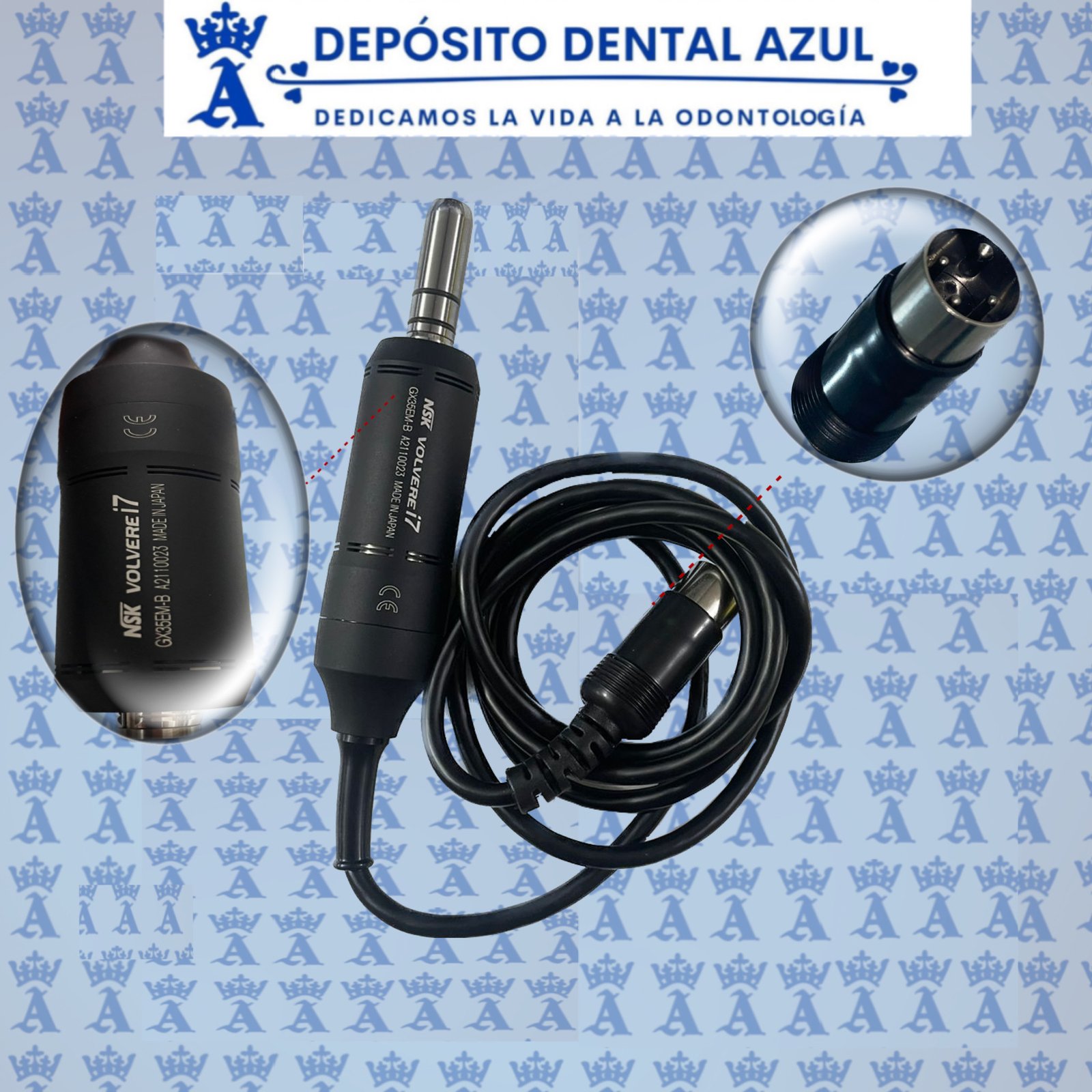 PIEZA DE MANO PARA MICROMOTOR VOLVERE i7 TIPO E CABLE GX35