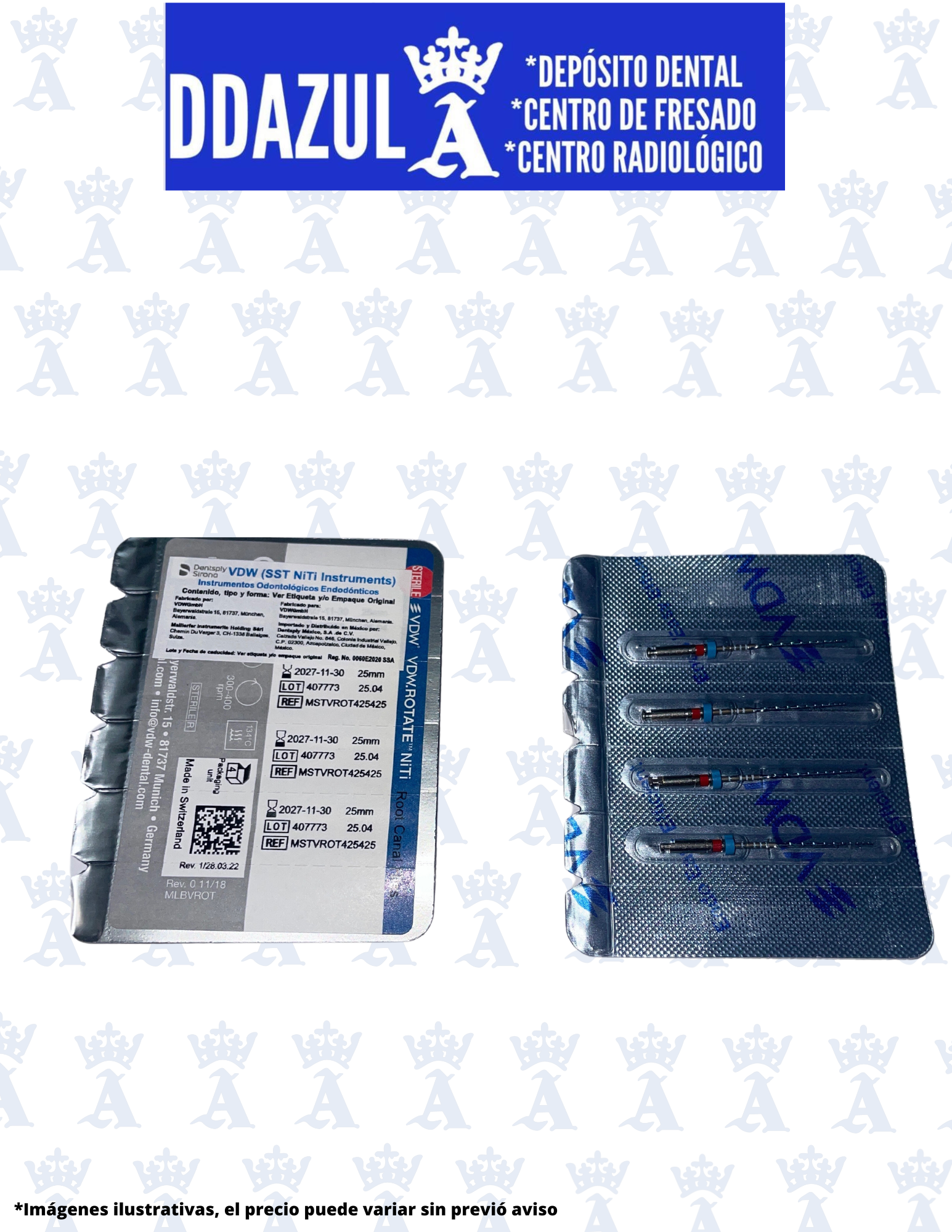 LIMA ROTATORIA NITI 25.04 FILE 25MM C/4 VDW