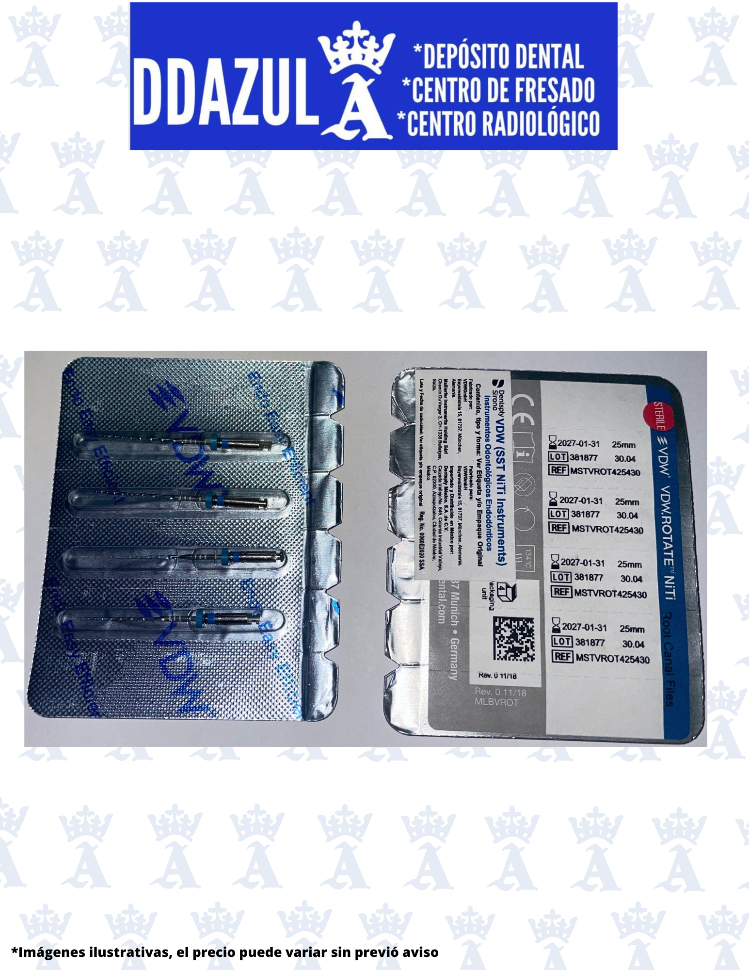 LIMA ROTATORIA NITI 30.04 FILE 25MM C/4 VDW