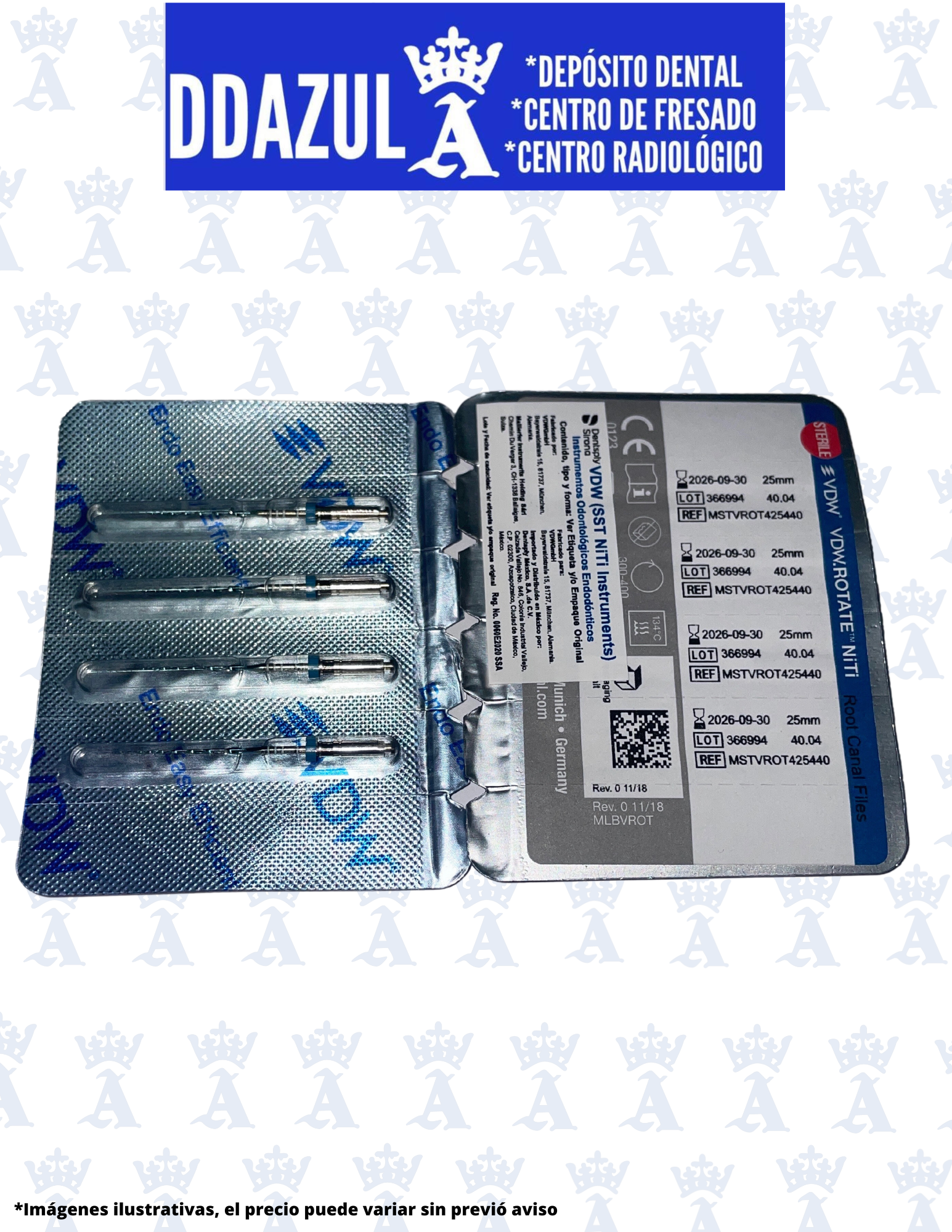 LIMA ROTATORIA NITI 40.04 FILE 25MM C/4 VDW