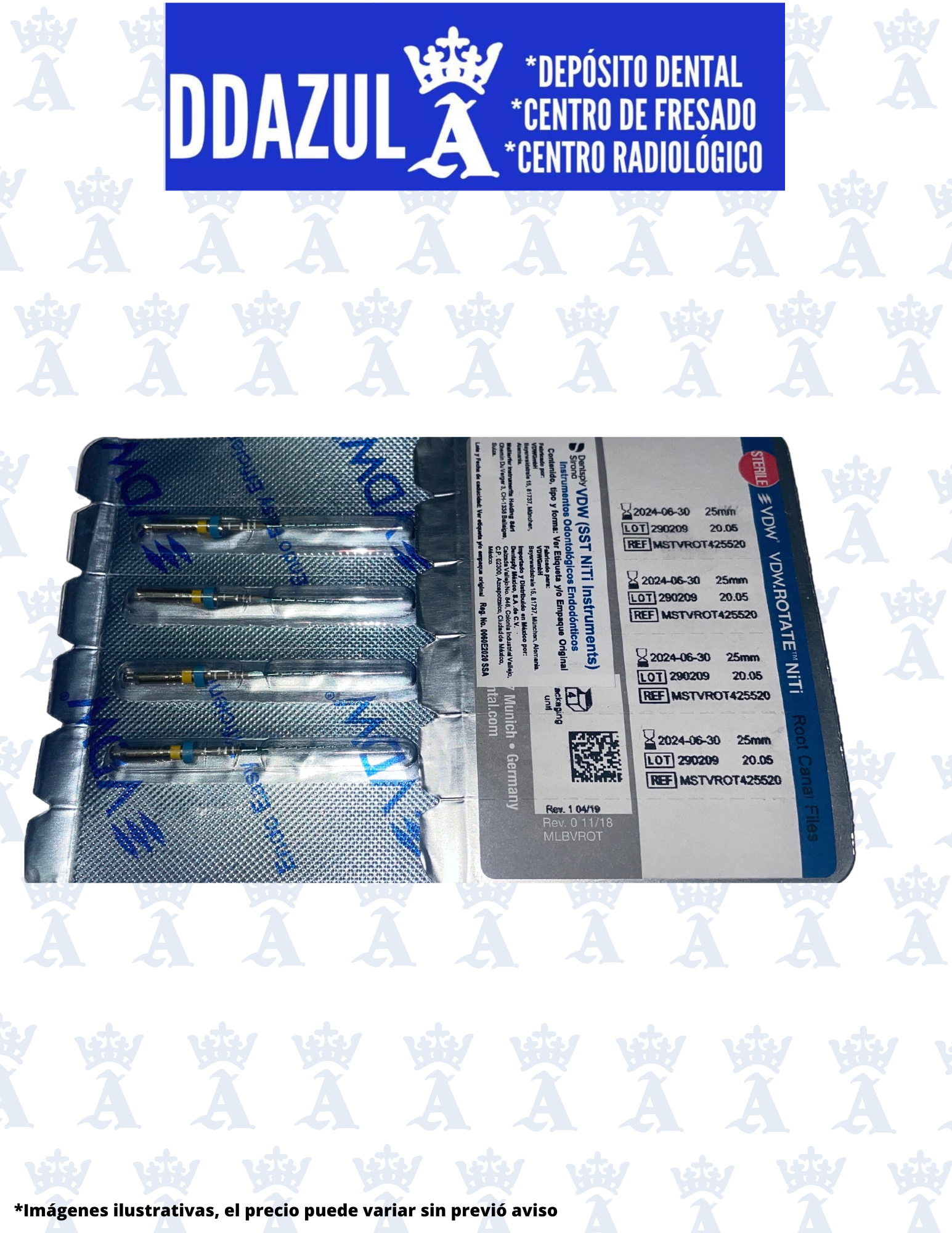 LIMA ROTATORIA NITI 20.05 FILE 25MM C/4 VDW