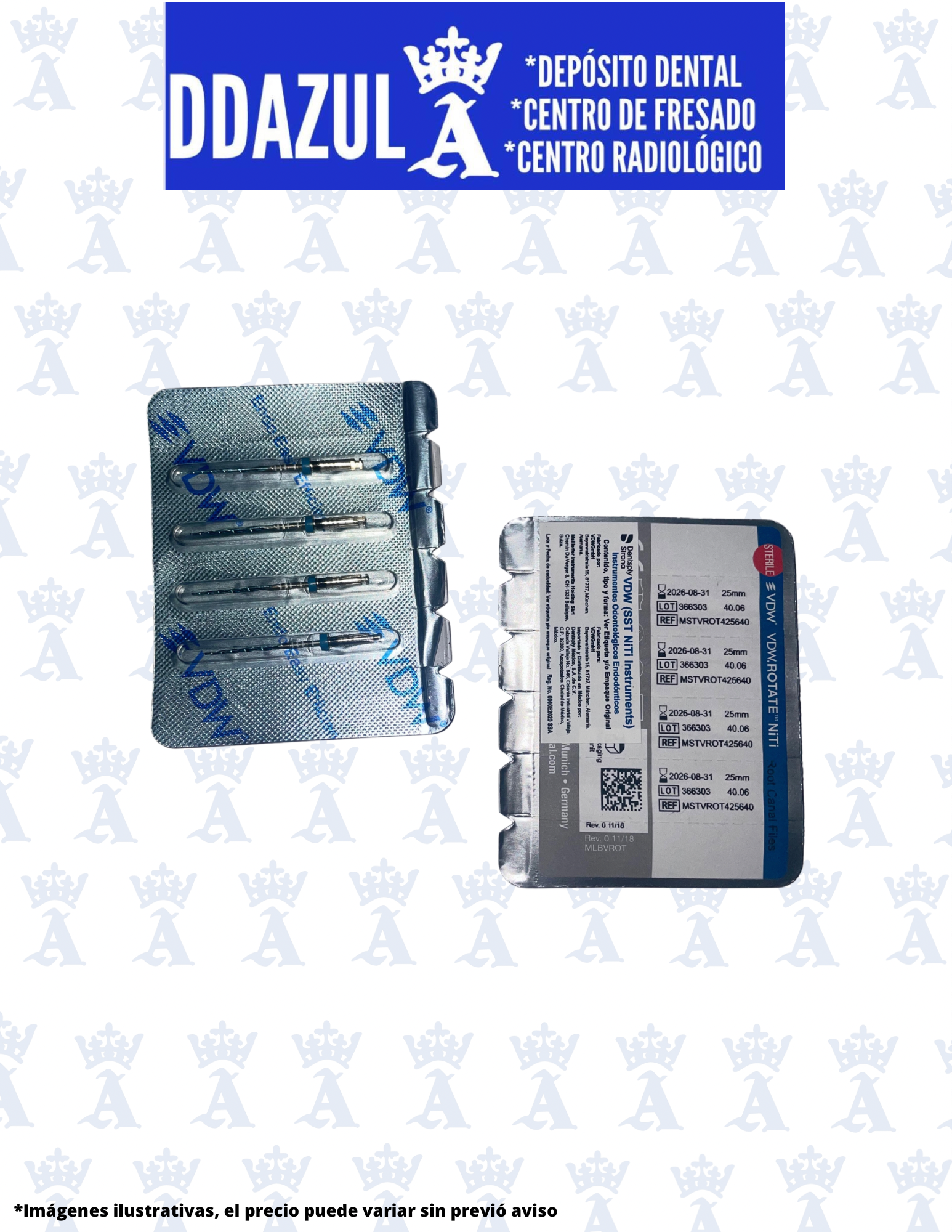 LIMA ROTATORIA NITI 40.06 FILE 25MM C/4 VDW