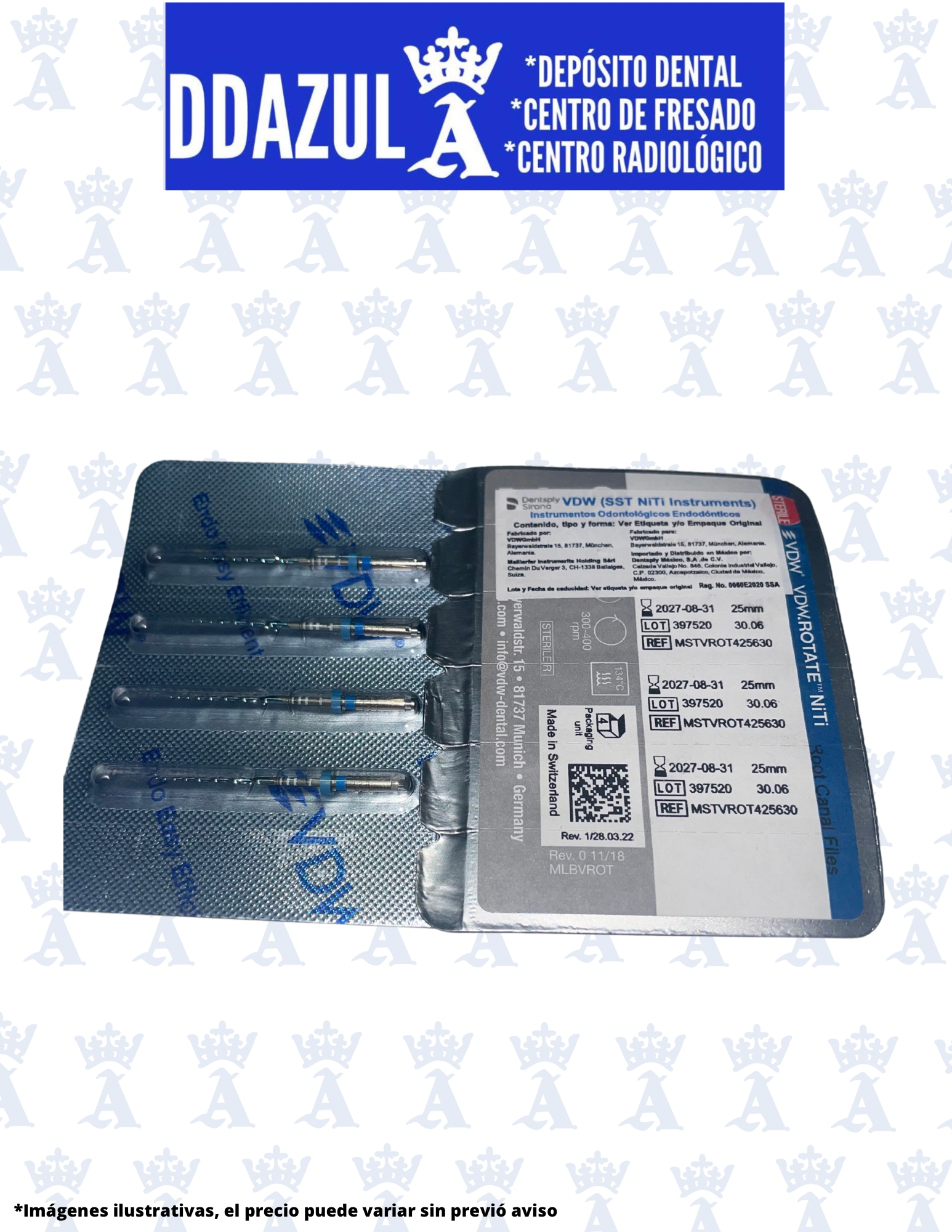 LIMA ROTATORIA NITI 30.06 FILE 25MM C/4 VDW