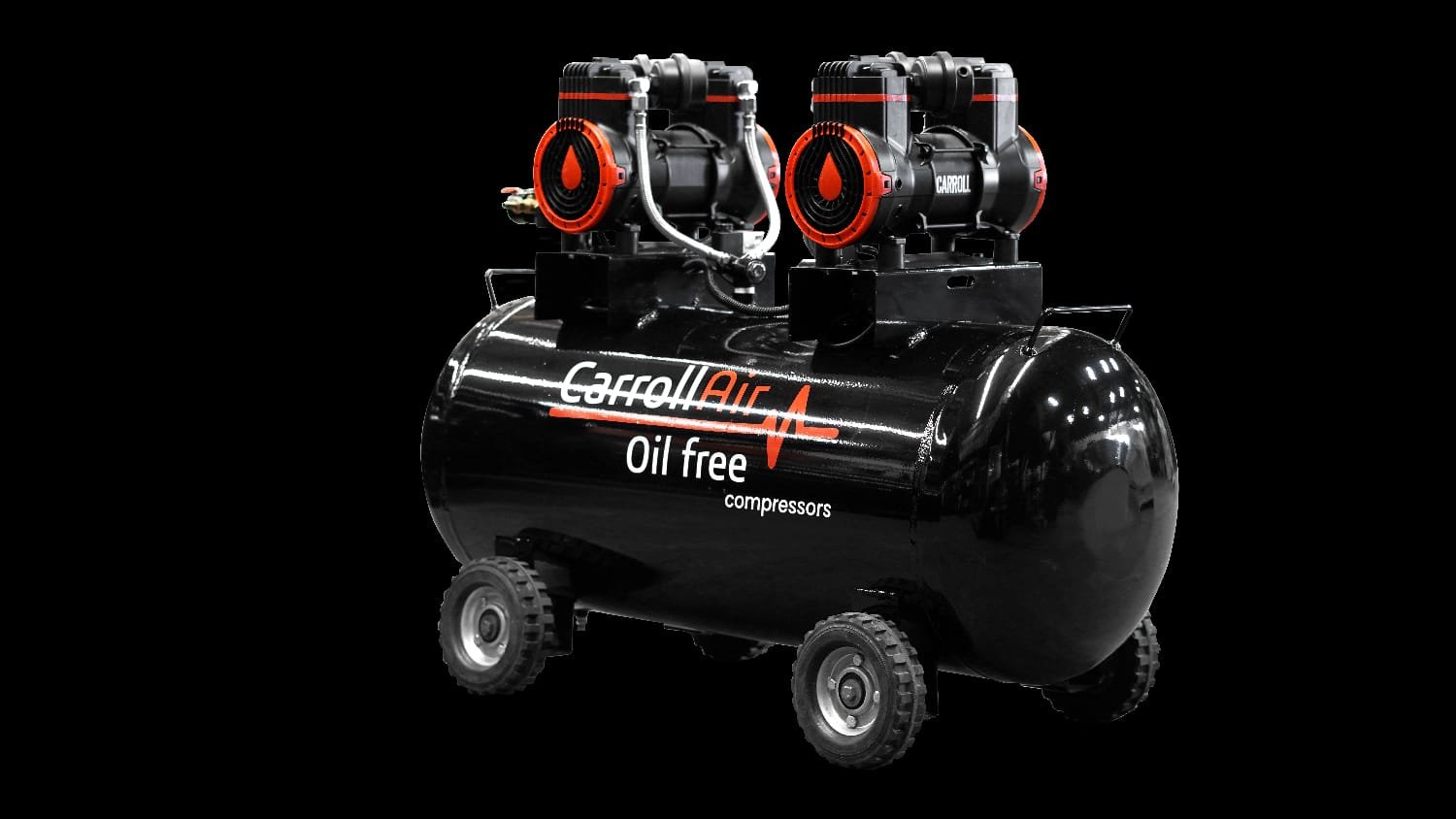 COMPRESOR CARROLL NEGRO 108L 2 CABE L/A